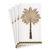 Caspari Grand Palms Paper Guest Towel Napkins in Black -
