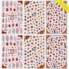 Fall Nail Art Stickers Autumn Maple Leaf Nail Decals 6PCS