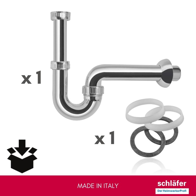 Schläfer 4395113 | Chrome ABS 1 1/4 Siphon, S-shaped Siphon