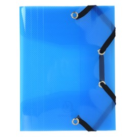 Exacompta 50700E 12x16 cm Crystal Colours 3 Flaps Elasticated Polypropylene Folder (Random Color)