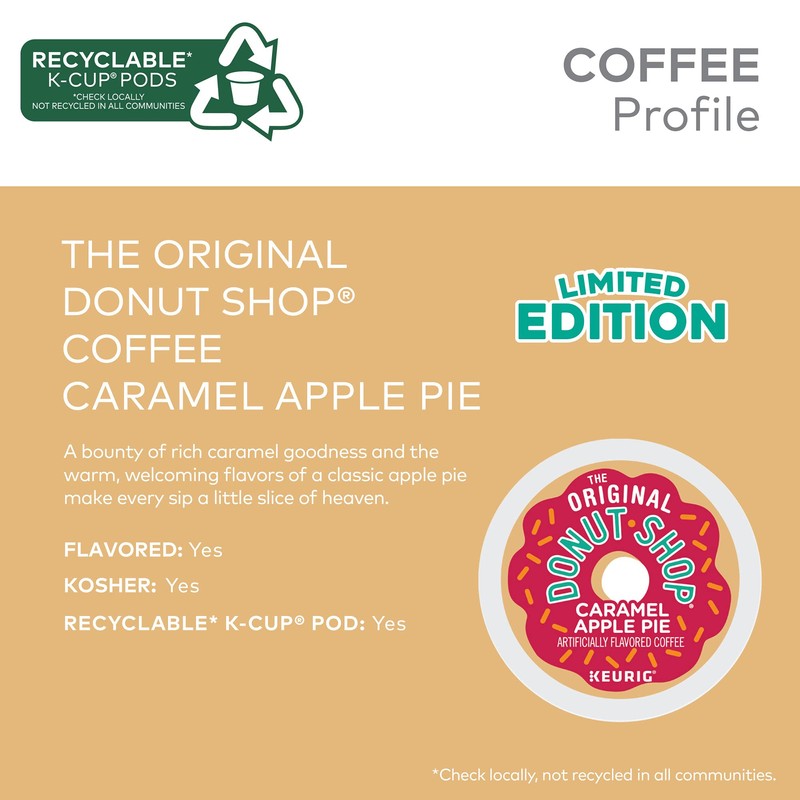 The Original Donut Shop Caramel Apple Pie Coffee, Keurig K-Cup