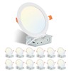 Cmswiftify 12 Pack 6 Inch Recessed Lights, 5CCT Adjustable LED