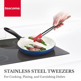 Tescoma PINZA COCINA Con PALAS DE SILICONA PRESTO, silikon, Acero Inoxidable, 33.4 x 5.5 x 5.8 cm
