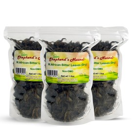 Bitter Leaf (Dry) by HATF's Shepherd's Natural. Non GMO. Sand Free 4.5 oz / 128g (3 X1.5 oz bags)