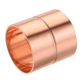 MECCANIXITY Straight Copper Coupling Fittings, 1.5 Inch ID Welding Joint for HVAC Air Conditioner