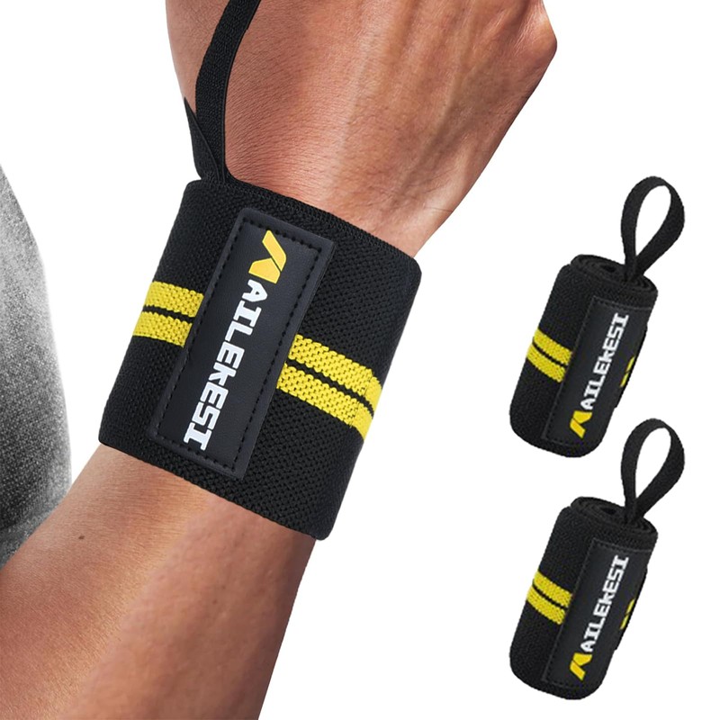Muñequeras Gym,1 Par Correas de Muñeca con Sujetador de Pulgar,