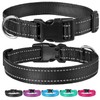 Reflective Dog Collar with Buckle Adjustable Safety Nylon Collars for