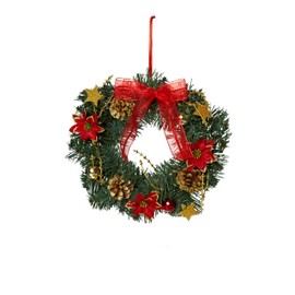 Heitmann Deco - Christmas Wreath - Door Wreath - Wall Wreath - Decorated Wreath Made of Pine Branches - Green, Red, Gold