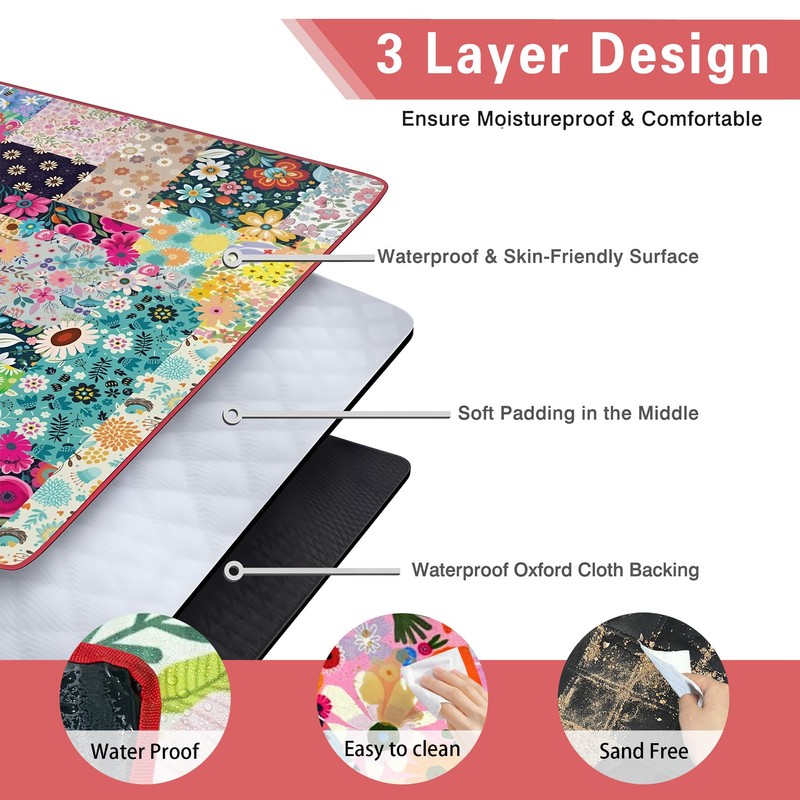 Supfitness Extra Large Picnic Blankets Waterproof Foldable (60 "x 80")