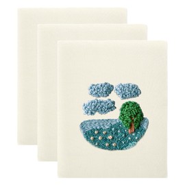 WEBEEDY 3 Pcs Monks Cloth for Punch Needle, 67x50 cm Tufting Fabric Cloth Cotton Weavers Clothes for DIY Pillow Rug Punch Tufting Gun Embroidery Needlework Craft Sipplies