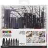 Faber-Castell 186804 Uni-Ball Posca Marker Tip Set, Black, Set of