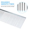 Andiker Dog Comb, Stainless Steel Combs with Rounded Teeth, Metal