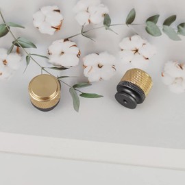 Pexintek 10 Pack Gold Modern Cabinet Handles Solid T Bar Knobs Kitchen Bathroom bedrooms Study Furniture Door Vintage Pulls with Screws for Cupboards Drawer Wardrobe Dresser (Golden Grey)