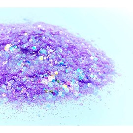 Purple Lily Chunky Glitter Mix, Nail Glitter, Lip Gloss Glitter, Resin for tumblers Nail Art Crafts and is Solvent Resistant (1oz)