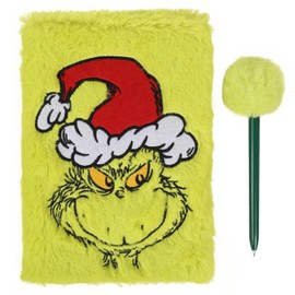 sarcia.eu Grinch Geschenkset: Plüsch Notizbuch A5 + Stift