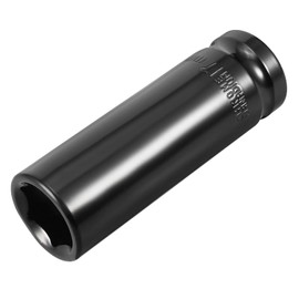 TA-VIGOR Deep Impact Socket, 1/2 Inch Drive by 17mm Deep Impact Socket, Heat-Treated CR-V Steel 17mm Socket, 1/2 Drive with 78mm Length 6-Point Socket for Home Car Repair