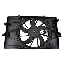 TRQ Radiator Cooling Fan Assembly Compatible with 2008-2012 Ford Taurus 2008-2009 Taurus X 2009-2012 Lincoln MKS Mercury Sable FO3115174