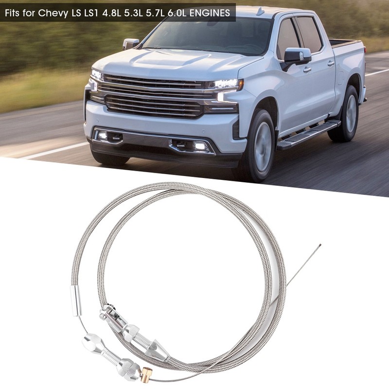 36in Stainless Steel Braided Throttle Gas Cable Wire Fits for