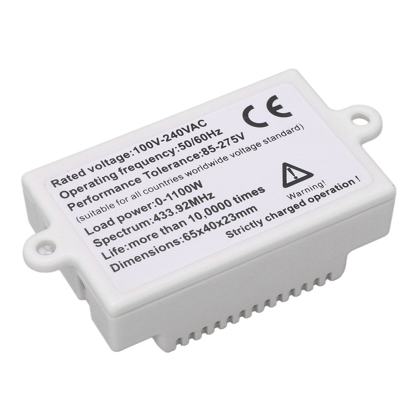 Wireless Light Switch Kit Single Channel 433.92MHz Remote Wireless Switch