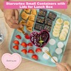 9Pc Small Food Containers with Lids, 90ML Plastic Snack Pots,