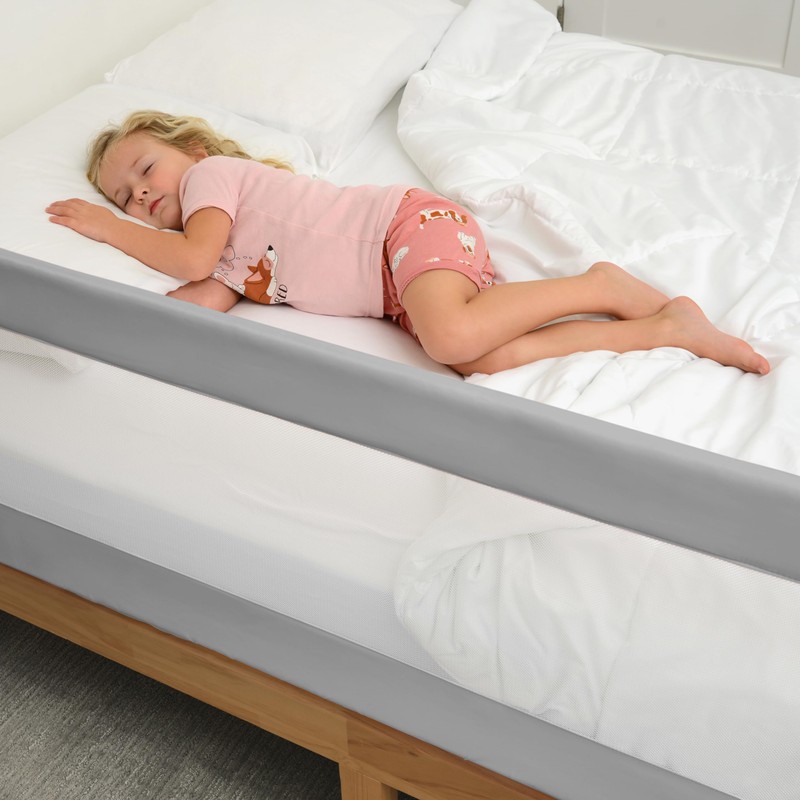 Venice Child Dreamcatcher Extra-Long Fold-Down Bed Rail (Gray)