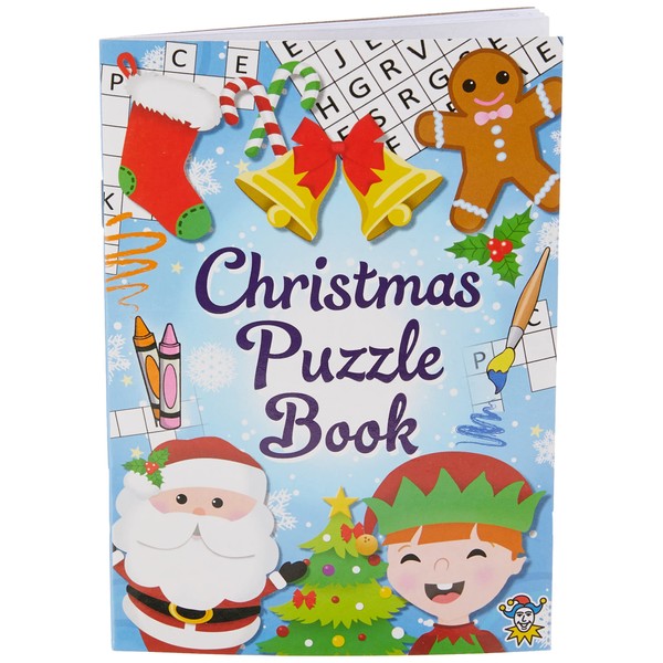 Christmas Book Henbrandt 12 Mini Christmas Puzzle Activity Books A6 - Girl or Boys Party Bag Fillers