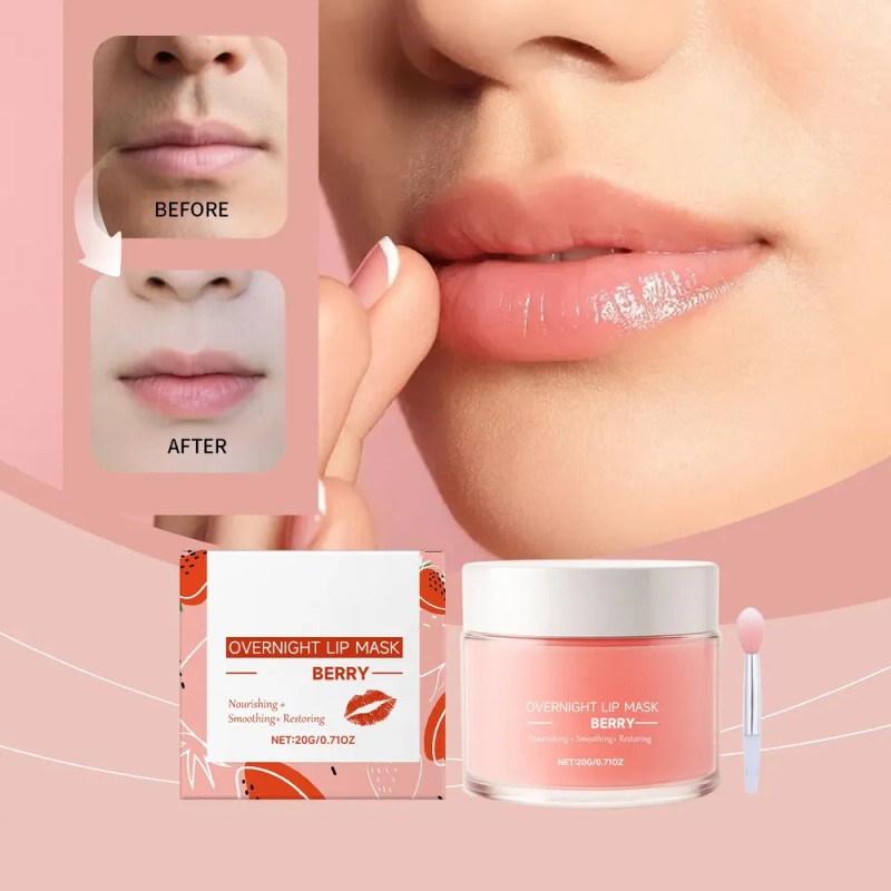 Mascarilla Labial Very Berry, Nutritiva, Suavizante Y Restau