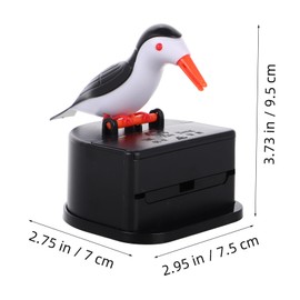 ABOOFAN Toothpick Holder Cotton Swab Dispenser Tooth Pick Holder Woodpecker Toothpick Dispenser Wooden Black