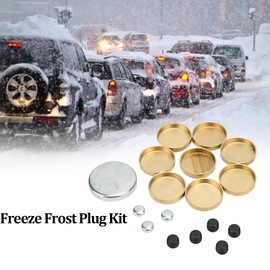 Aramox Frost Plug Kit, Brass Frost Expansion Plug Kit for Sealed Power 381-8007 Replacement for Small Block 283ci 305ci 327ci 350ci, Default