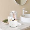 Toothbrush Holders with Cover,Dustproof 360 Rotating 7 Slots Toothpaste Holder