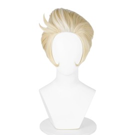 COSPLAZA Lucifer Morningstar Short Blonde Slick Back Men's Anime Cosplay Wigs