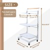 BAOYOUNI Kitchen Storage Cart on Wheels Rolling Utility Rack Adjustable