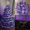 QITONG 2 Pack Purple Solar Fairy Lights Outdoor Waterproof, Each