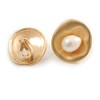 20mm Matt Gold Tone 'Shell' with Freshwater Pearl Bead Clip
