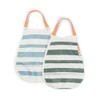 Done by Deer Pull-over bib, Stripes Blue/Green