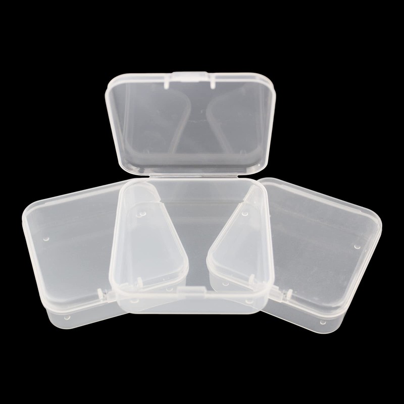 LJY 32 Pieces Square Mini Clear Plastic Storage Containers with