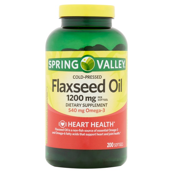 Spring Valley - Flaxseed Oil 1200 mg, 200 Softgels