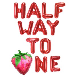 Strawberry Birthday Decorations,Half Way To 1st Decorations,6 month Birthday Decorations Girl,Half Way Birthday