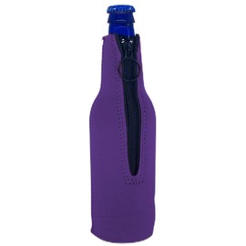 Blank Neoprene Beer Bottle Coolie (1, Purple)