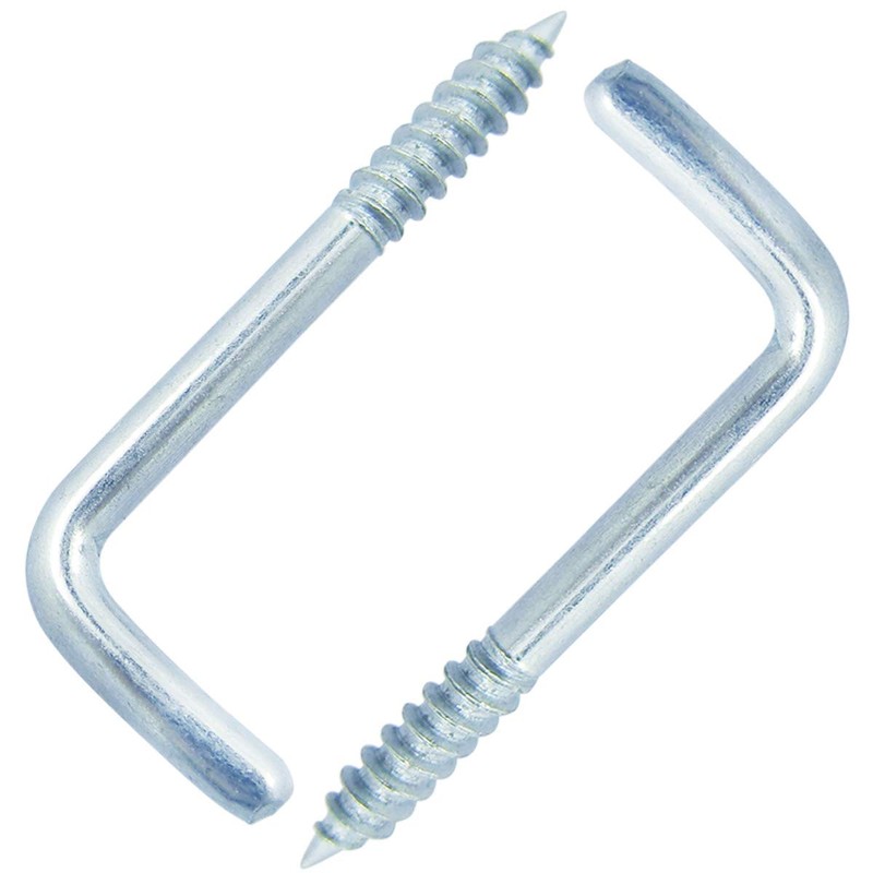 Shells 50PCS Silver Color Carbon Steel Metal Right-Angle Hooks 7