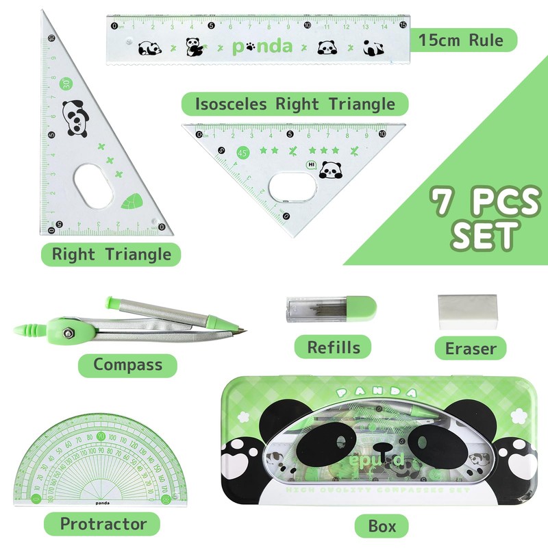 DY.2ten Geometry Compass Set for Students with Storage Box, Maths