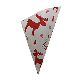 Paper Cones with Elk Motif Length Approx. 19 cm for Approx. 125 g (Pack of 100)