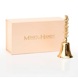 MINKY HANDY Candle Snuffer Accessory - Brass Design - Safely Extinguish Candle Flames - Home Decor and Gift for Candle Lover (Wheat)