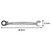 TONE Quick Ratchet Glasses Wrench RMQ-13 Double Side Width 0.5