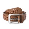 MILORDE Leather Braided Belts for Men, Handmade, Causal Woven Leather