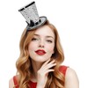 Bniksok Silver Mini Top Hat on Headband Sequin