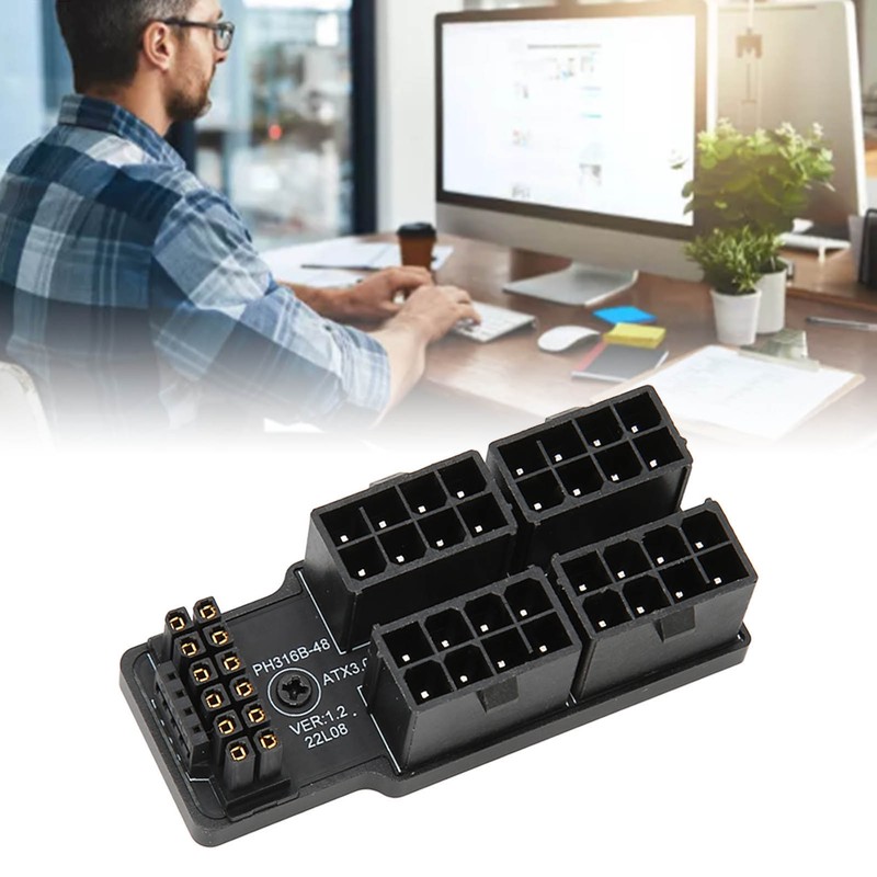 ATX 4 8P Up Angled Adapter 32P To 16P 600W