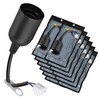 ISOLATECH Pack of 12 E27 Black Plastic Renovation Socket Construction
