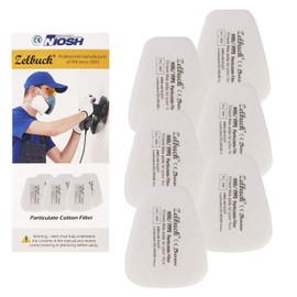 AONELAS Zelbuck 6 Pcs Replaceable Electrostatic Cotton Filters - 5 Layer Protection, 95% Dust Blockage, Fits All Common Filter Cartridges & Dust Covers