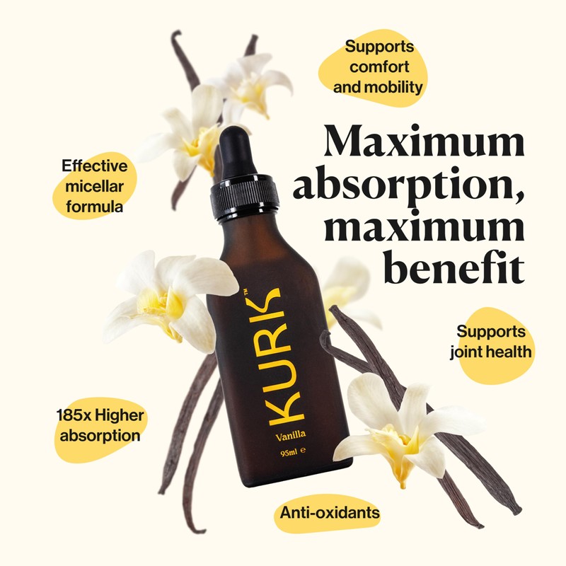 KURK Essential Liquid Turmeric Supplement, Turmeric Curcumin Drops, Oil for